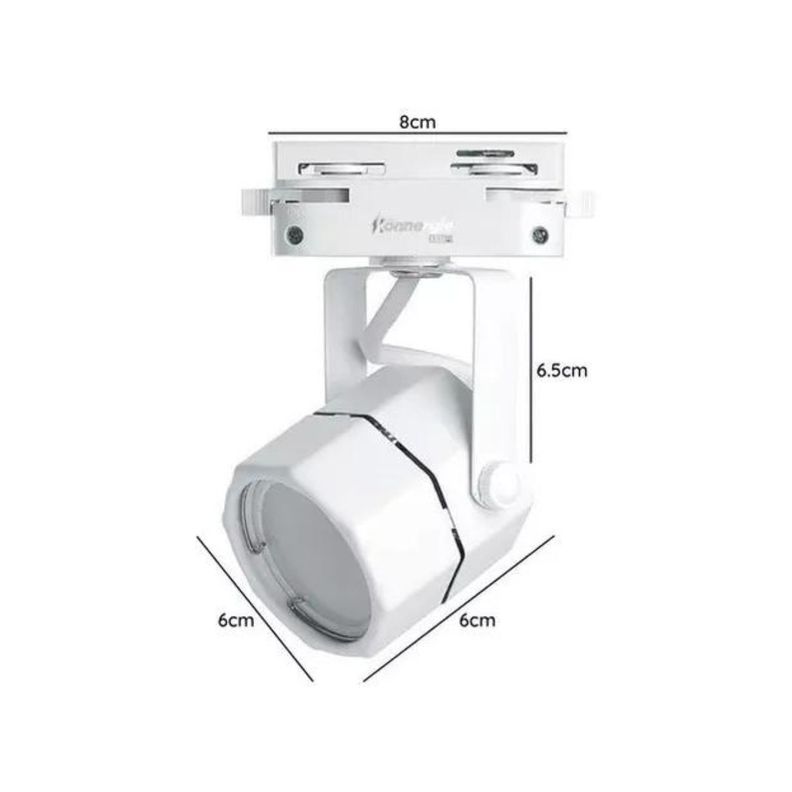 Foco Lampara Riel Monofásico Porta Ampolleta 220v Decorativo-2