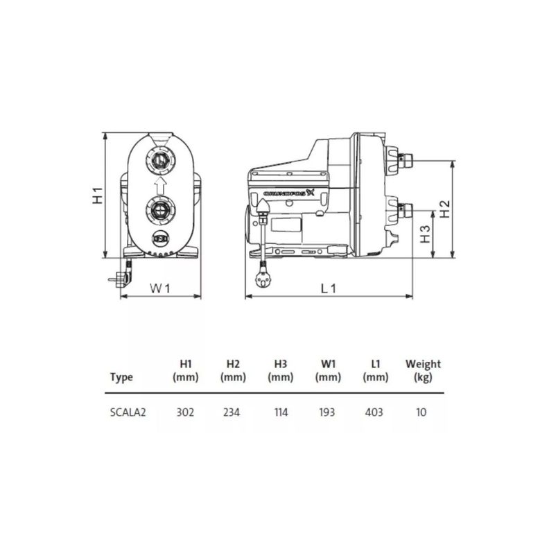 Presurizador Bomba Scala 2 3-45a Grundfos Electrica 80l/min-4