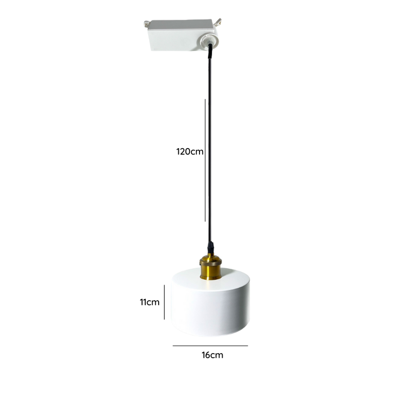 LAMPARA DE TECHO BLANCO NEGRO PORTA AMPOLLETA E27 DECORATIVA-2