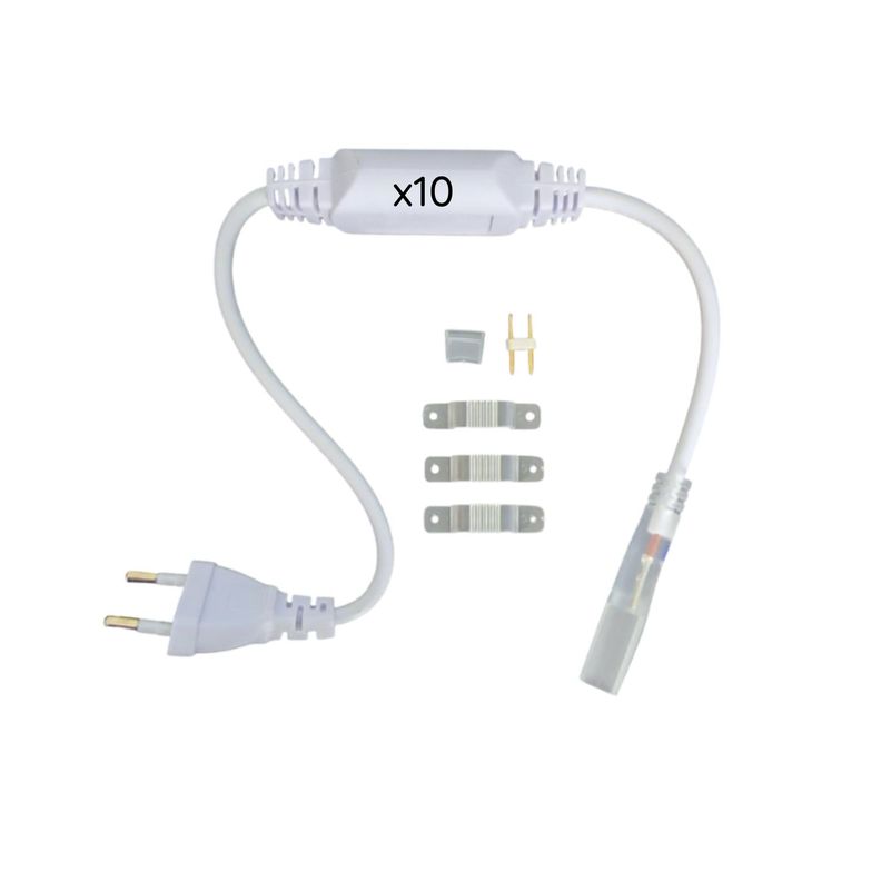 PACK 10 ENCHUFE CONECTOR CINTA LED 2835 220V KONNERGIE DEUS-0