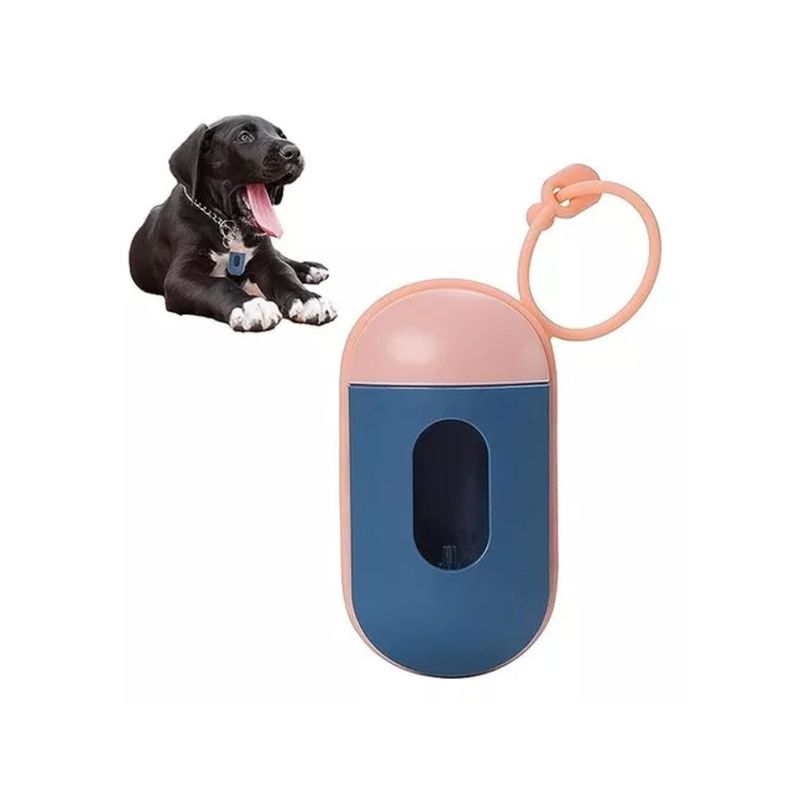 Pack 10 Rollos Bolsa Desecho Mascota + Practico Porta Bolsa-1
