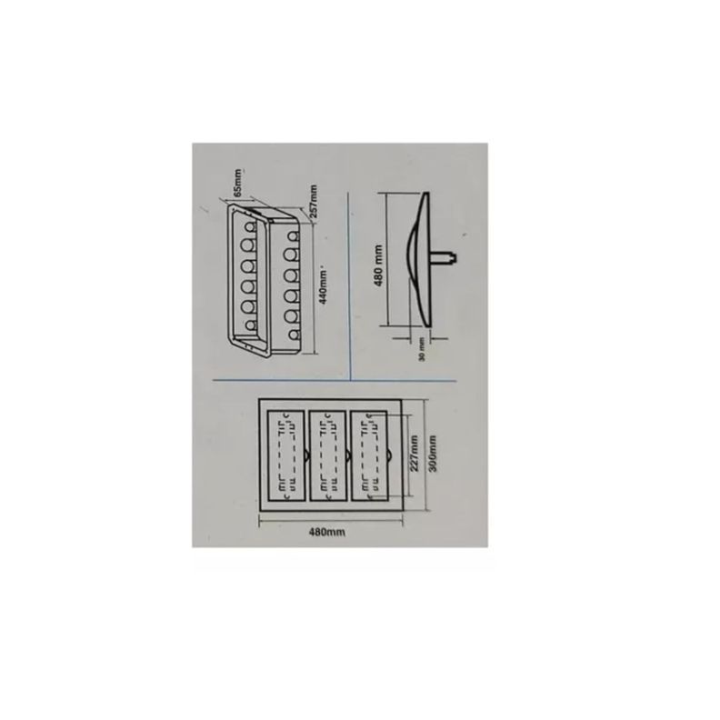 Tablero Embutido 36 Circuitos Certificado Sec Ip40 T8 / 4 (x3)-2
