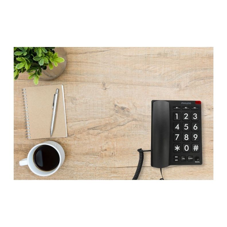 Teléfono Fijo Números Tamaño Grandes Muro Philco 170bk-1