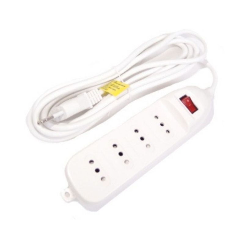 Alargador Eléctrico Zapatilla 4 Posiciones 5m Sec-1