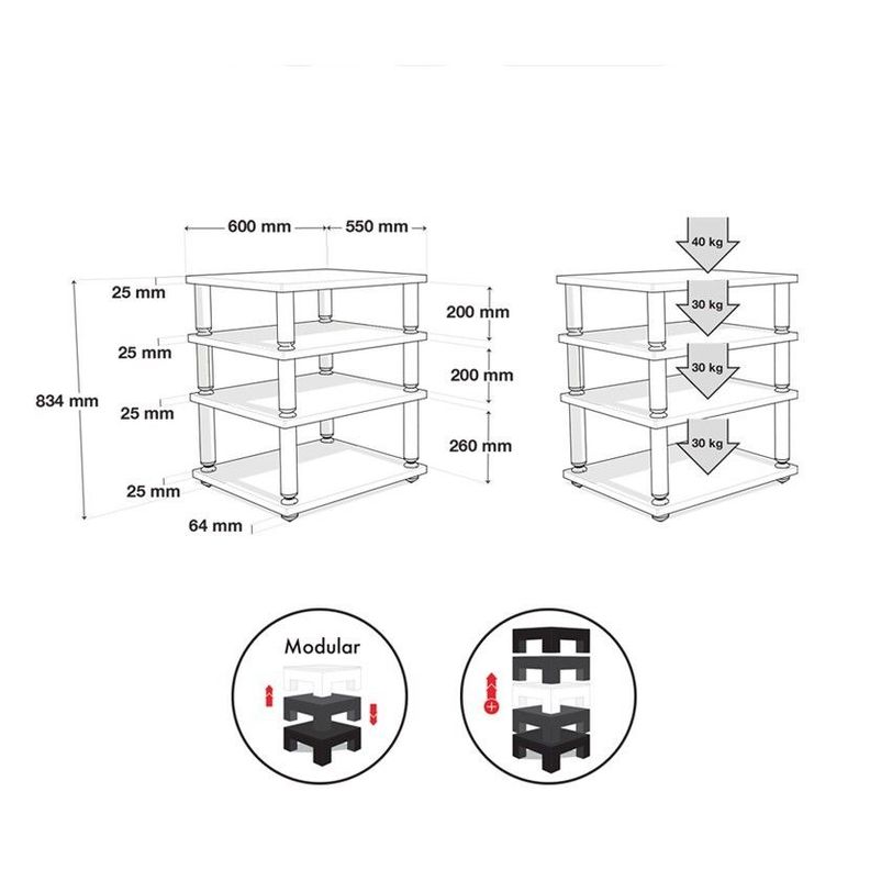 Rack Modular para Equipos Hi-Fi Norstone STABBL HIFI BAMBOO-7