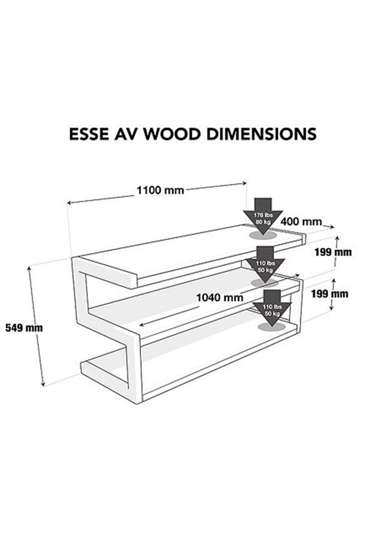Rack para Equipos Hi-Fi A/V Norstone ESSEAVWN-3