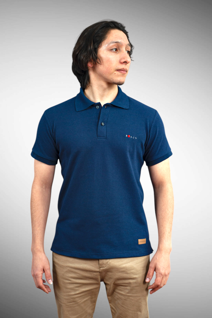 POLERA PIQUE HOMBRE AZUL FRANC -LISO-0