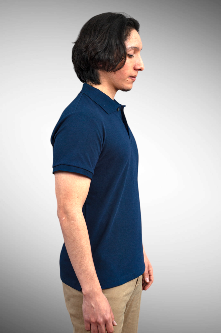 POLERA PIQUE HOMBRE AZUL FRANC -LISO-1