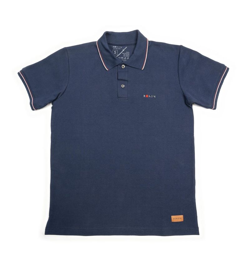 POLERA PIQUE HOMBRE DETALLES ROJO  GRIS-3