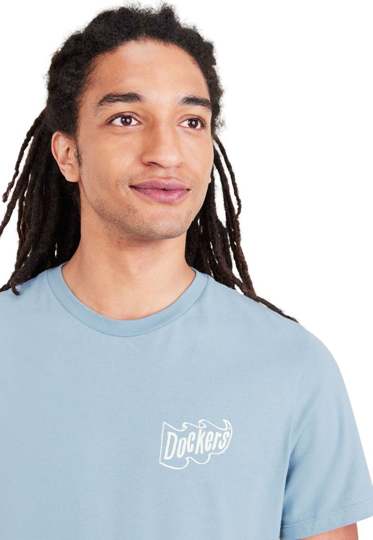 Polera Hombre Graphic Tee Slim Fit Celeste A1103-0221-2