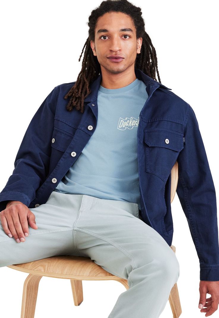Polera Hombre Graphic Tee Slim Fit Celeste A1103-0221-3