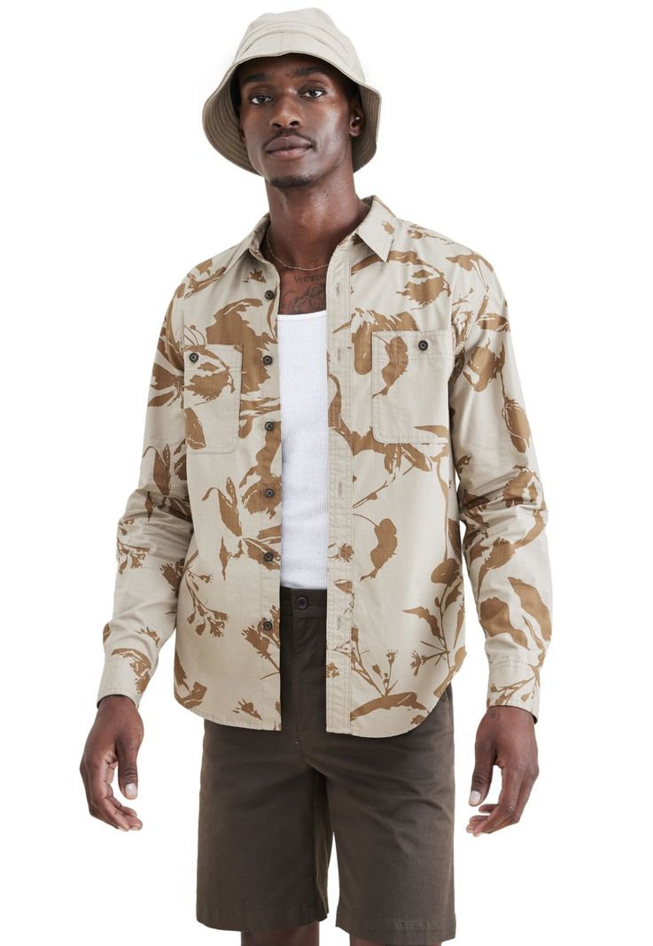 Camisa Hombre Work Regular Fit Café-0