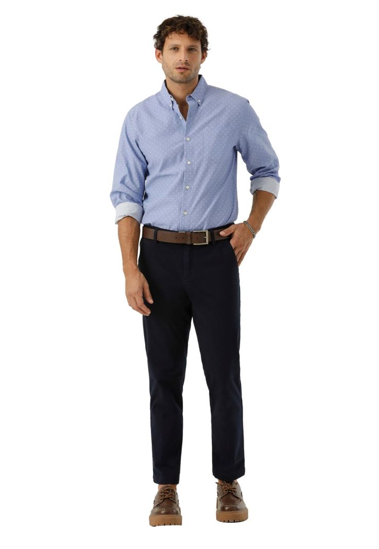 Camisa Hombre Woven Refine Classic Fit Azul 52798-1231-3