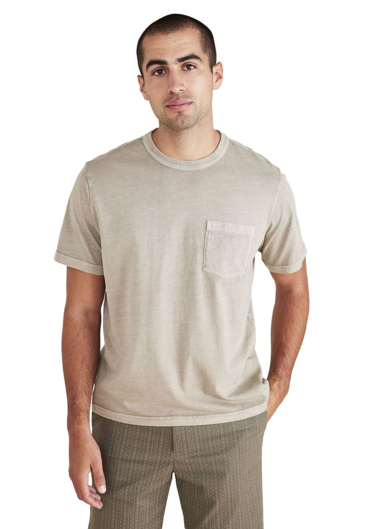 Polera Hombre Pocket Tee Regular Fit Beige-0