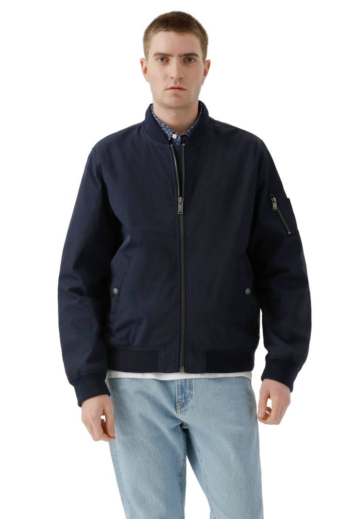 Chaqueta Hombre Bomber Regular Fit Azul-0