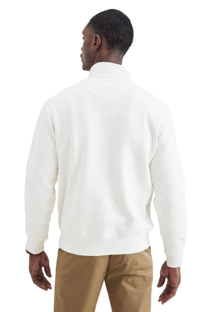 Sweater Hombre Quarter-Zip Fleece Regular Fit Blanco A4165-0007-1