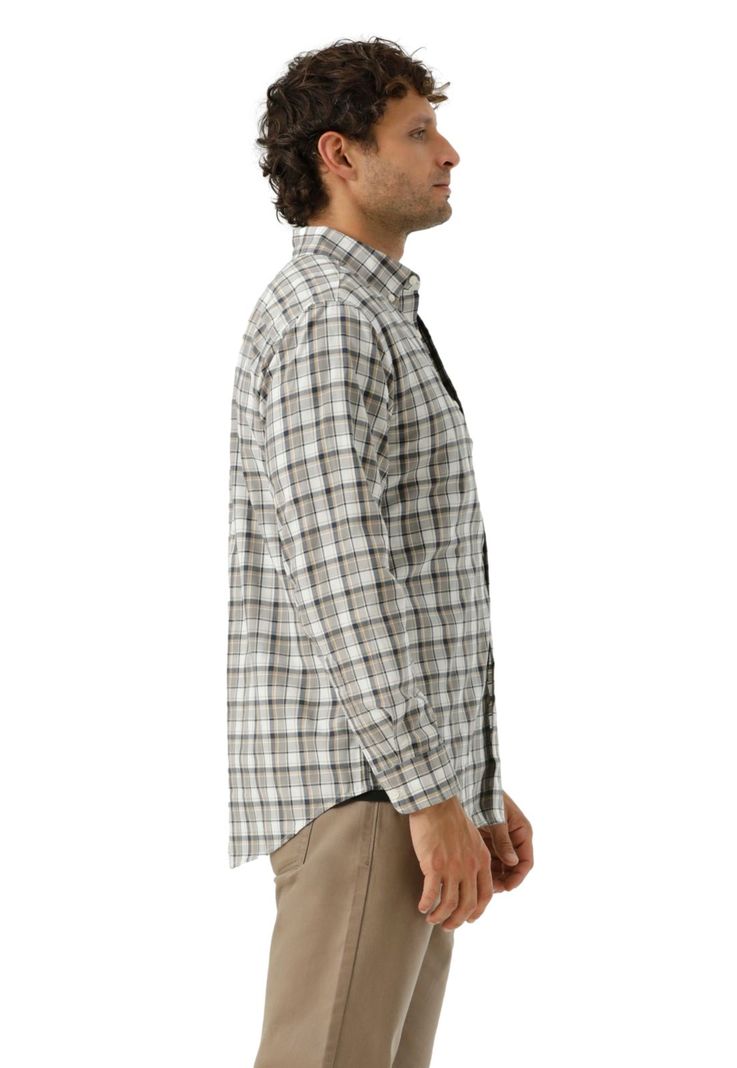 Camisa Hombre Woven Refine Classic Fit Blanco Cuadros 52798-1223-1