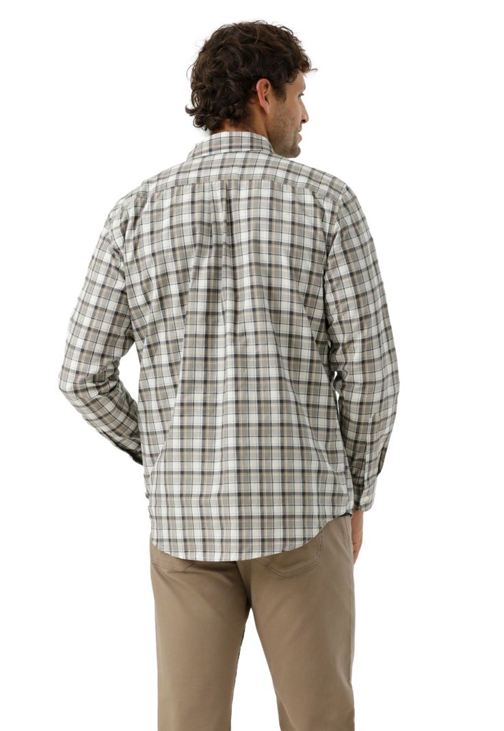 Camisa Hombre Woven Refine Classic Fit Blanco Cuadros 52798-1223-2