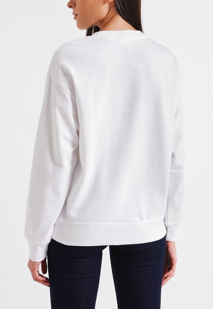 Polerón Mujer Liso con Logo Blanco Levis 18686-0093-1