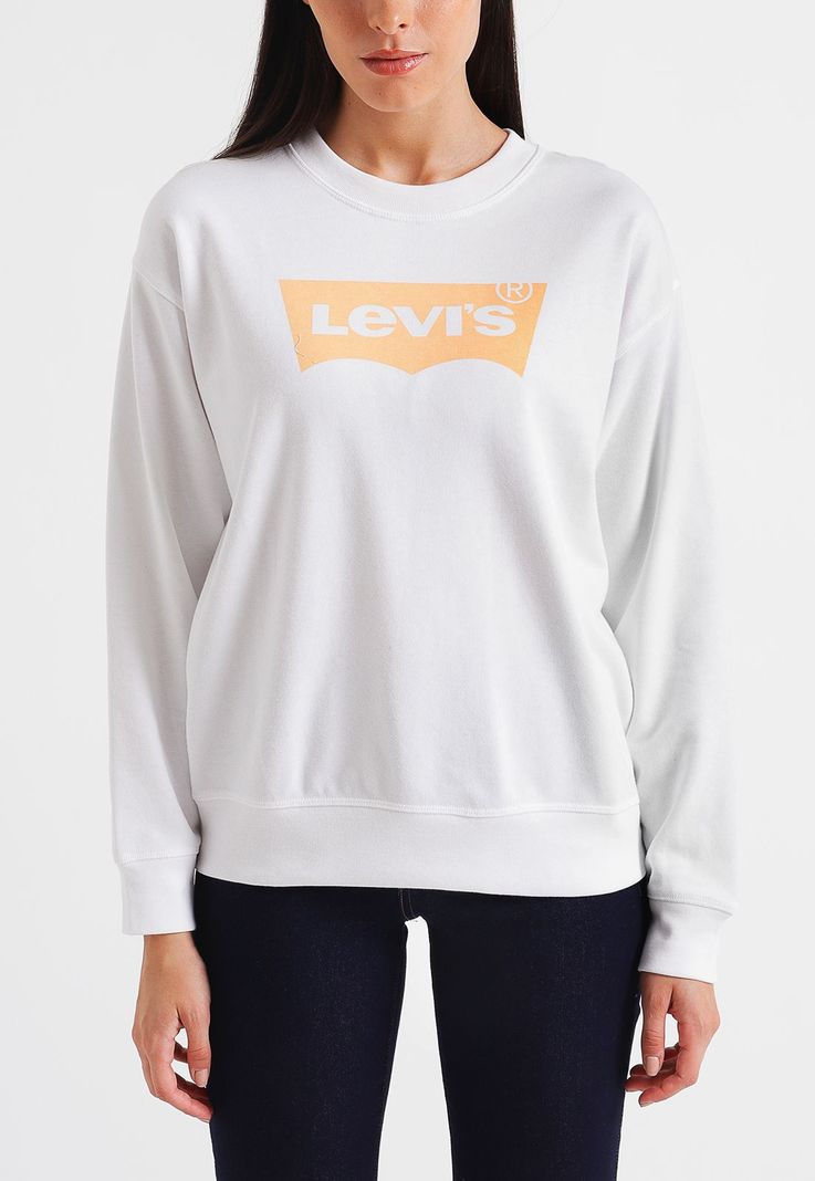Polerón Mujer Liso con Logo Blanco Levis 18686-0093-0