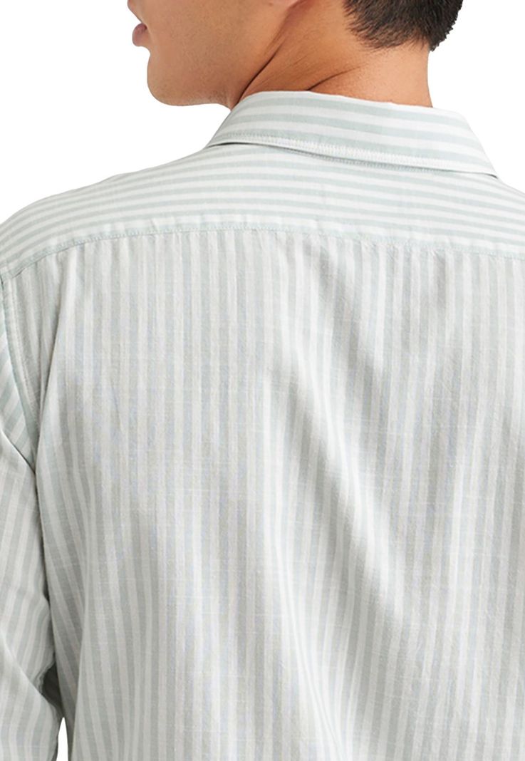 Camisa Hombre Casual Slim Fit Celeste a Rayas A4253-0052-3