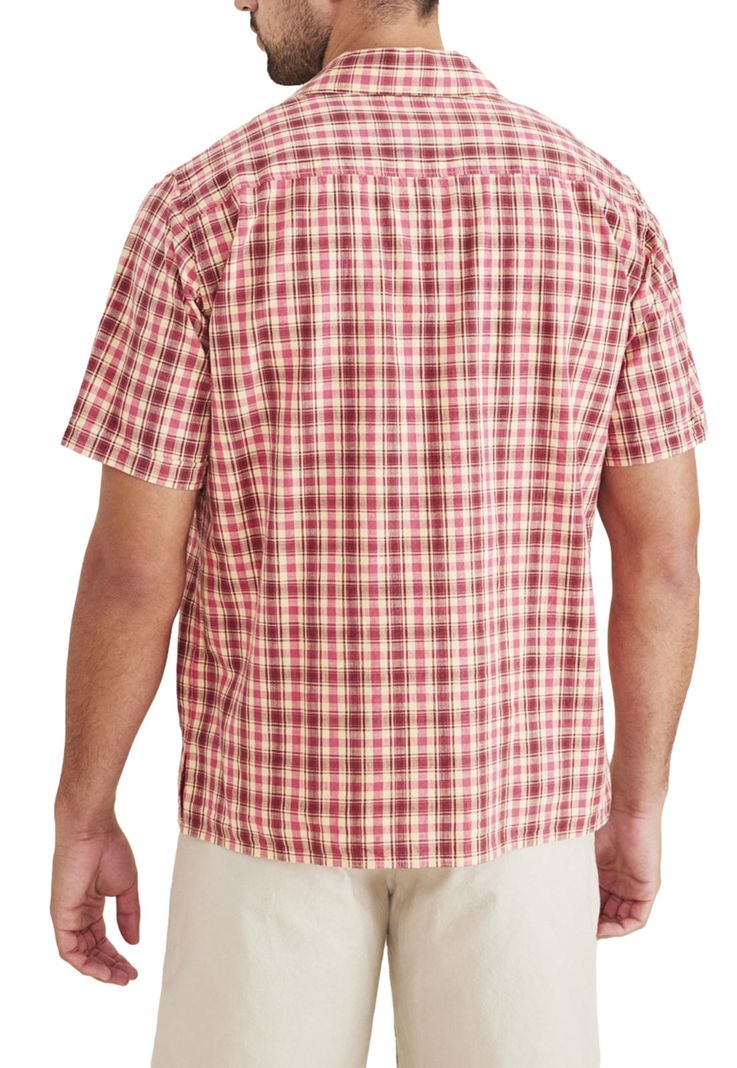 Camisa Hombre Camp Collar Regular Fit Rojo Cuadros-1