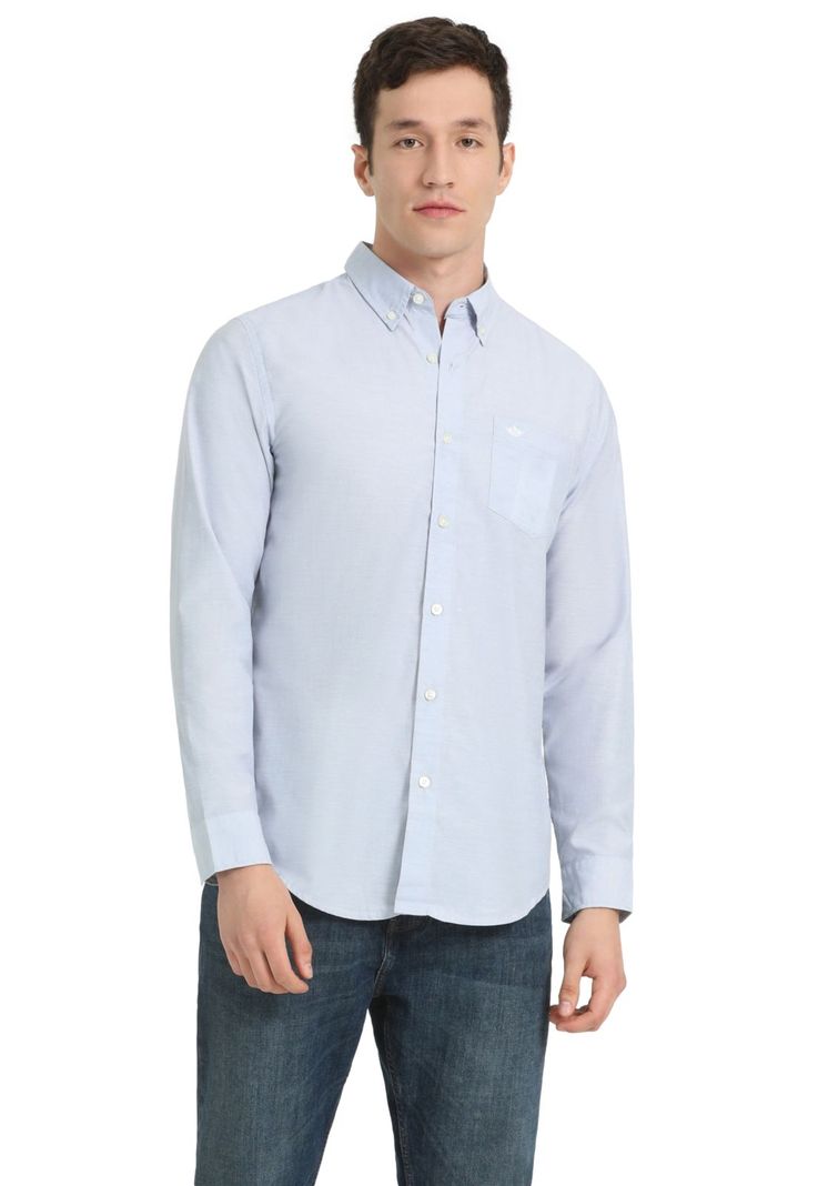 Camisa Hombre Woven Refine Regular Fit Celeste 52798-1174-1