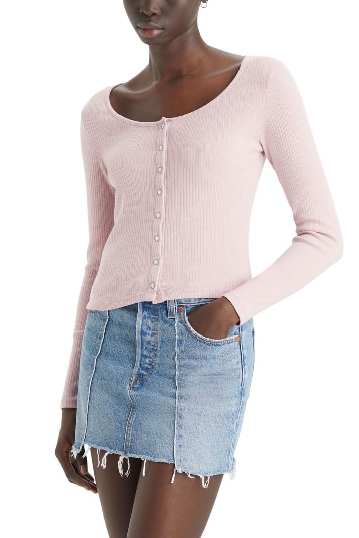 Polera Mujer LS Britt Snap Front Top Morado Levis A4759-0012-0