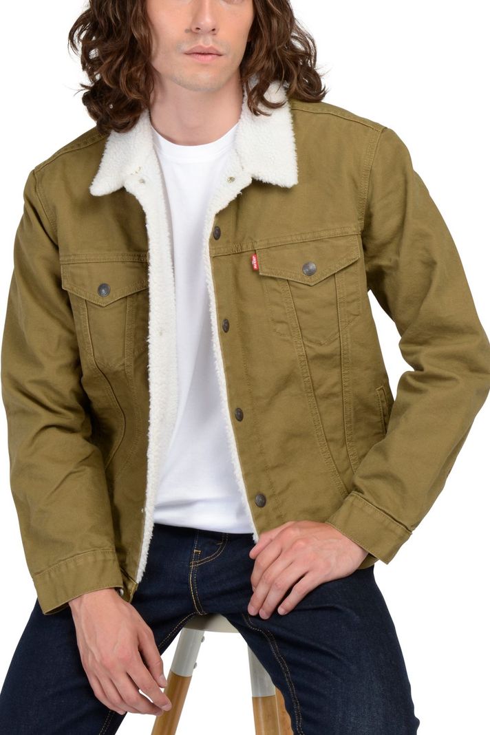 Chaqueta Hombre Regular Fit Sherpa Café Levis 16365-0122-3