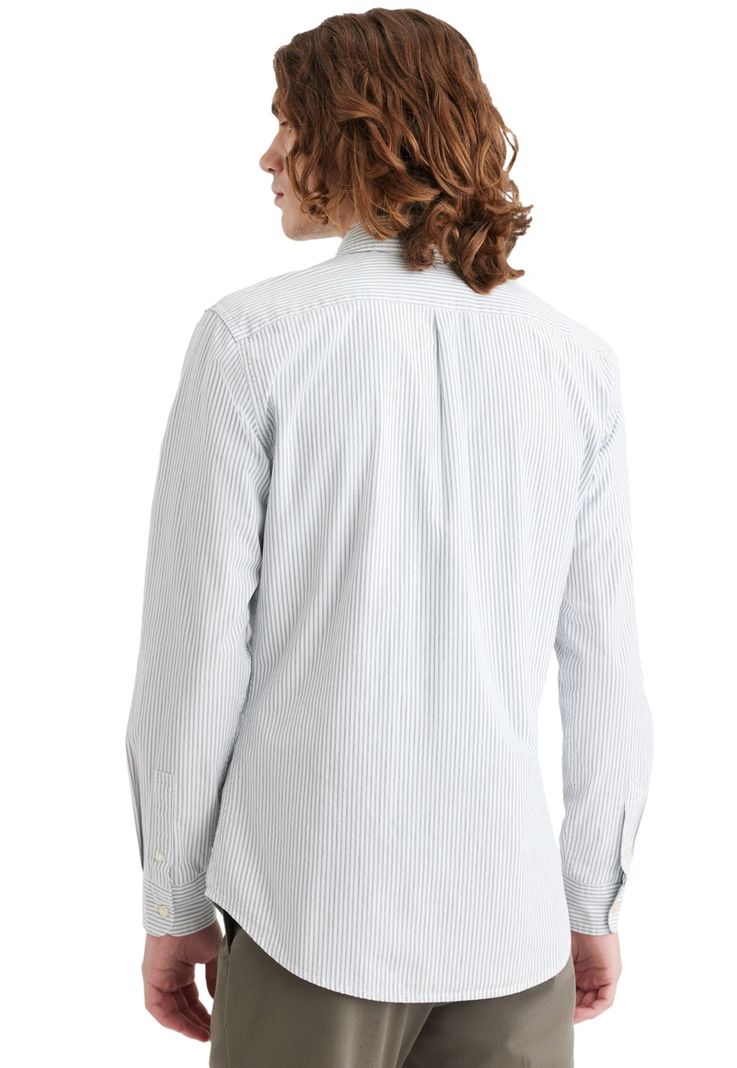 Camisa Hombre Original Button-Up Slim Fit Blanco Rayas A1114-0115-2