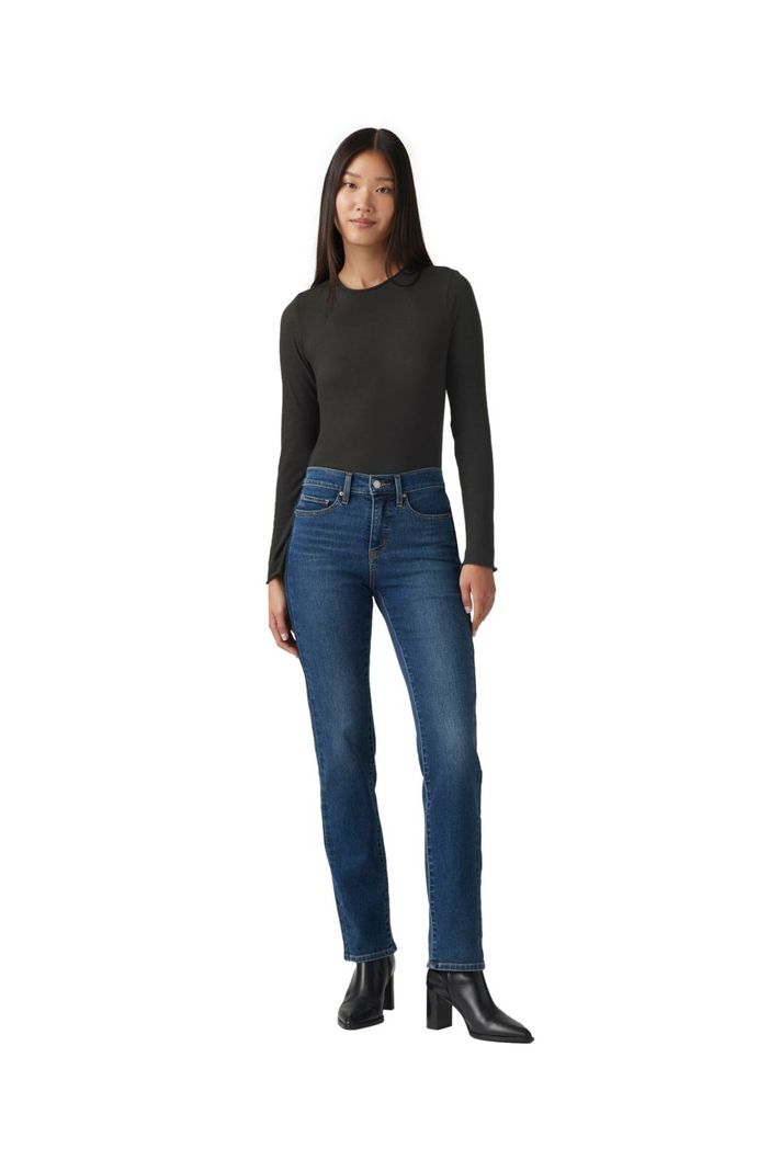 Jeans Mujer 314 Straight Pieced Azul Levis 001PY-0000-3