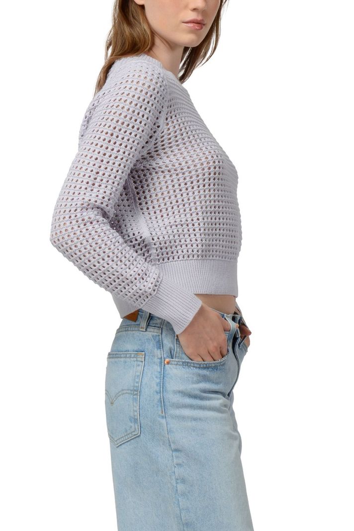 Chaleco Mujer Crochet Manga Larga Lila Levis A8889-0003-1