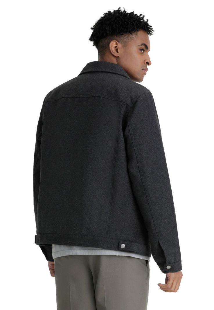 Chaqueta Hombre Wool Blend Regular Fit Gris-2