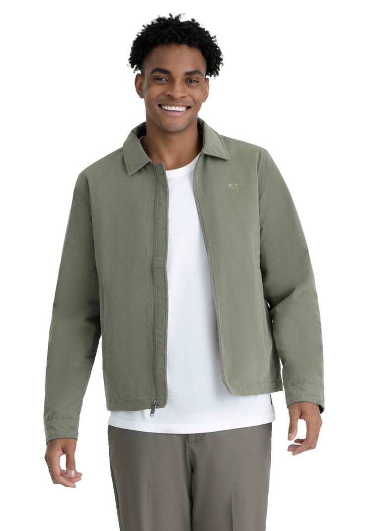 Chaqueta Hombre Laydown Collar Regular Fit Verde-0