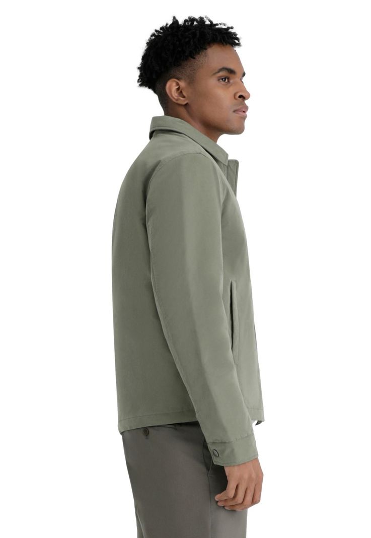 Chaqueta Hombre Laydown Collar Regular Fit Verde-1