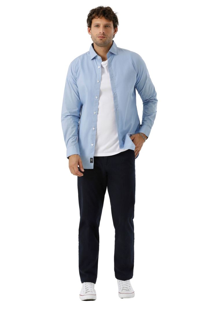 Camisa Hombre Crafted Slim Fit Blues A4285-0023-3