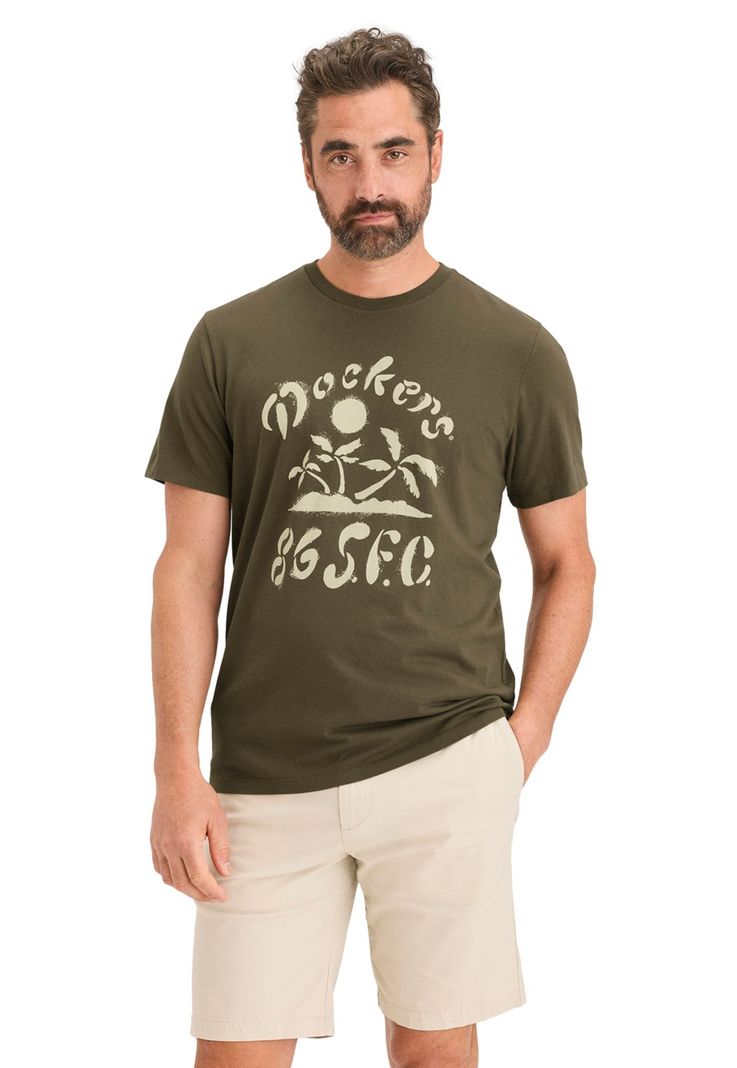 Polera Hombre Graphic Tee Slim Fit Verde A1103-0295-0