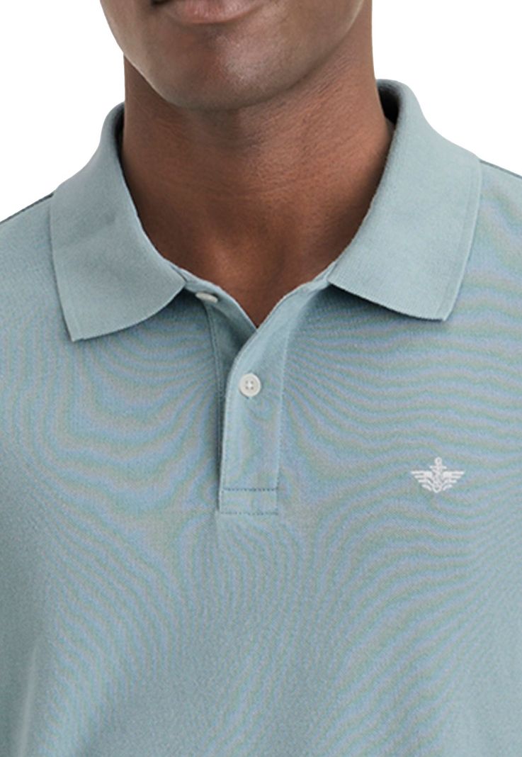 Polera Hombre Polo Pique Slim Fit Celeste A1159-0119-2