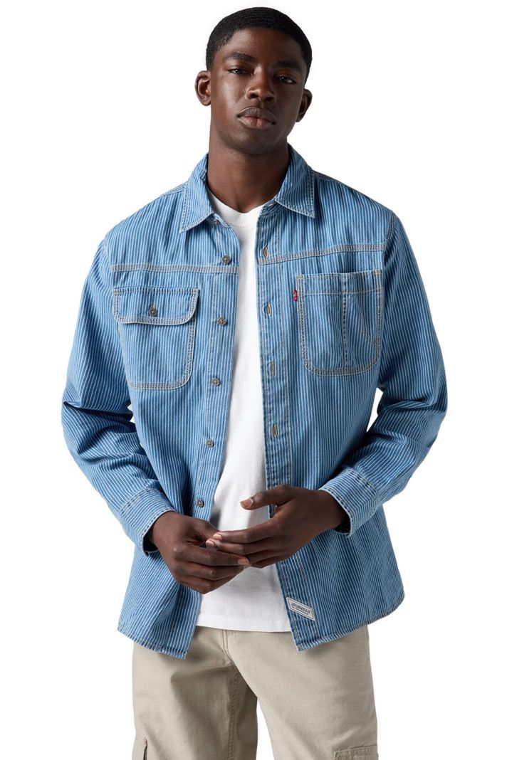 Camisa Hombre Ls Auburn Worker Azul Levis A7224-0010-2