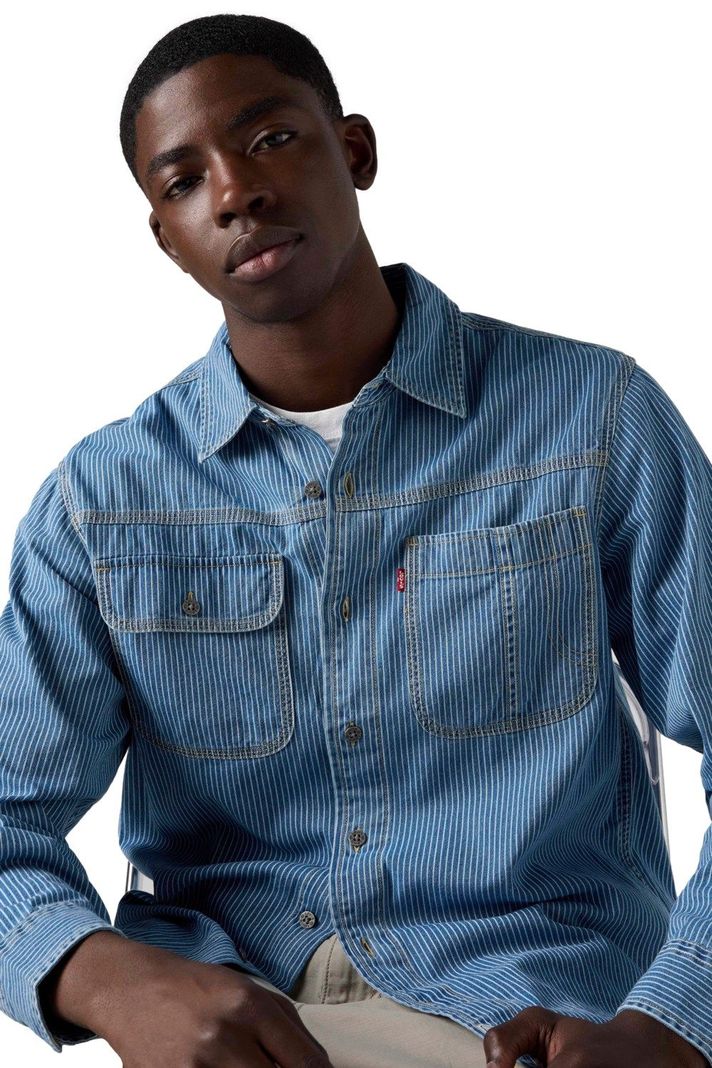 Camisa Hombre Ls Auburn Worker Azul Levis A7224-0010-3