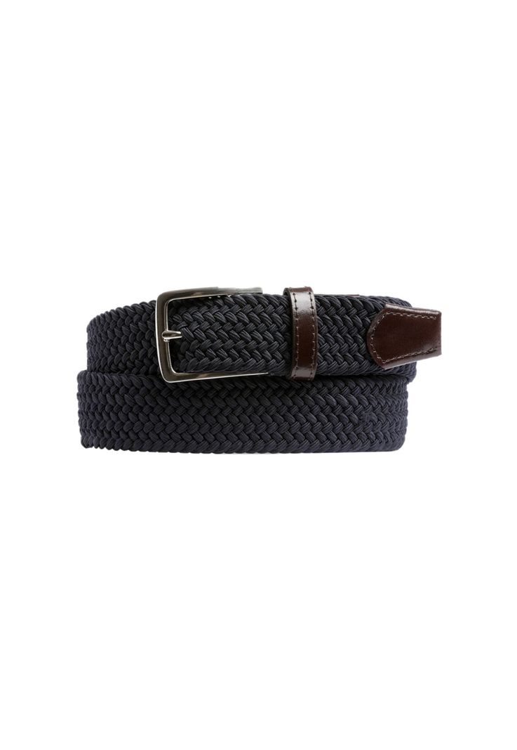 Cinturón Hombre Trenzado Azul Marino DMTBN-W002-0