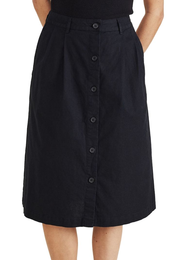 Falda Mujer Midi High Rise Negro A4273-0003-1