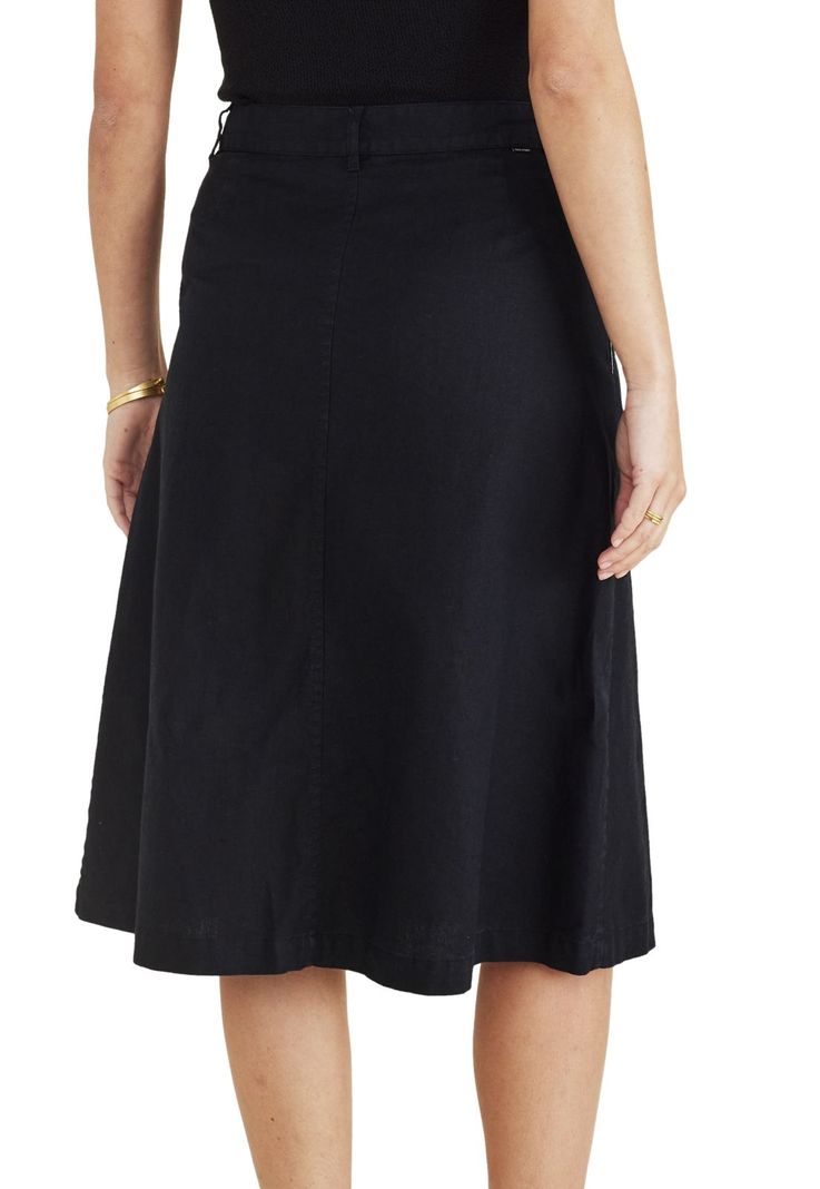 Falda Mujer Midi High Rise Negro A4273-0003-2