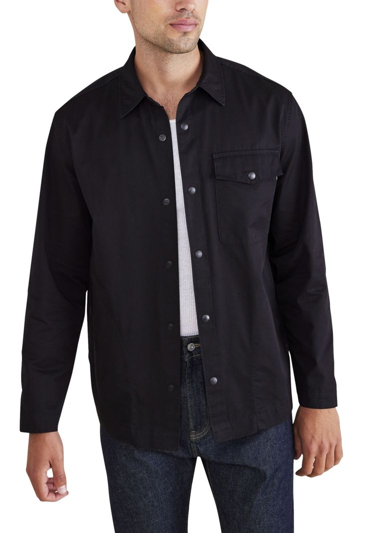 Sobrecamisa Hombre Shirt Relaxed Fit Negro A4254-0003-0