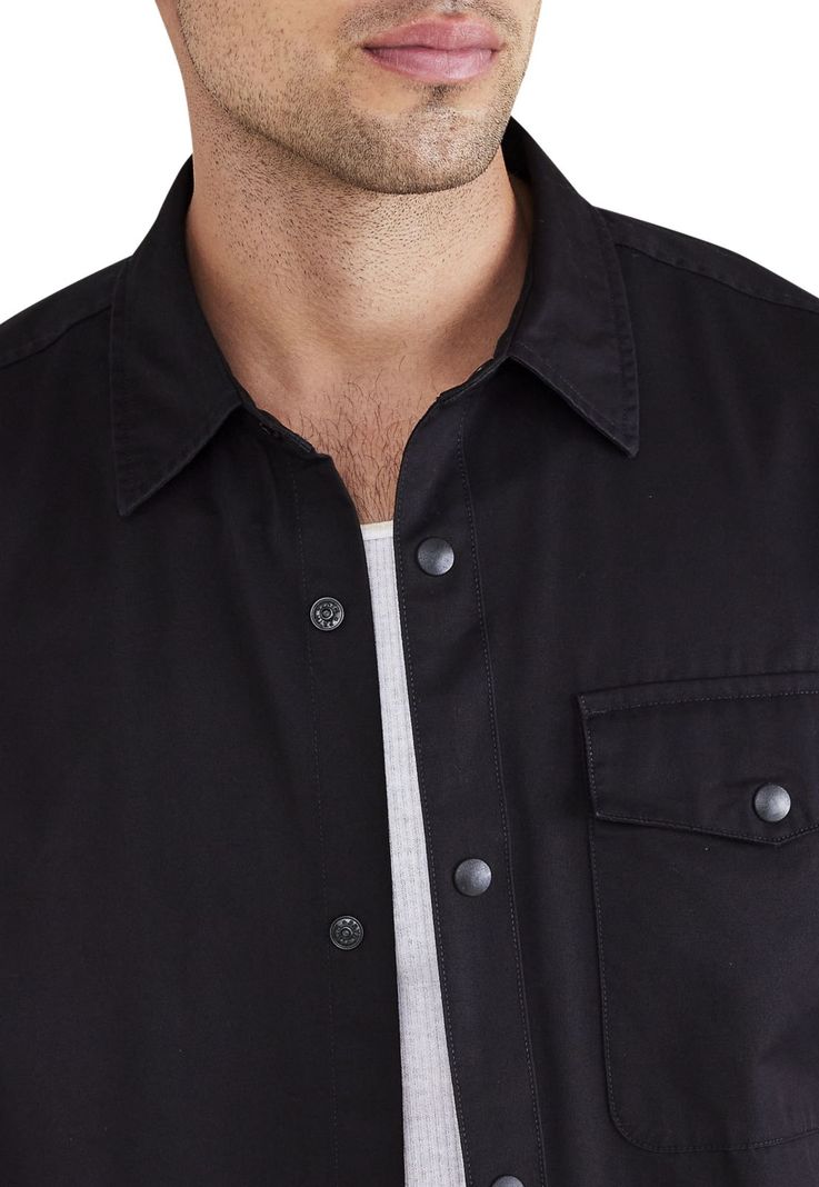 Sobrecamisa Hombre Shirt Relaxed Fit Negro A4254-0003-1