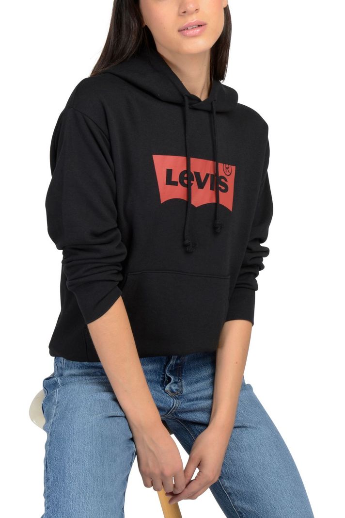 Polerón Mujer Regular Fit con Capucha Negro Levis 18487-0036-3