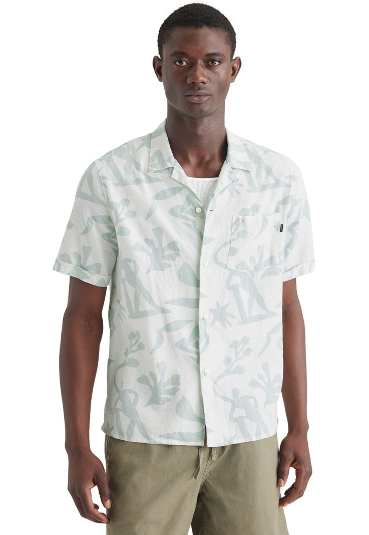 Camisa Hombre Camp Collar Regular Fit Celeste A0861-0038-0