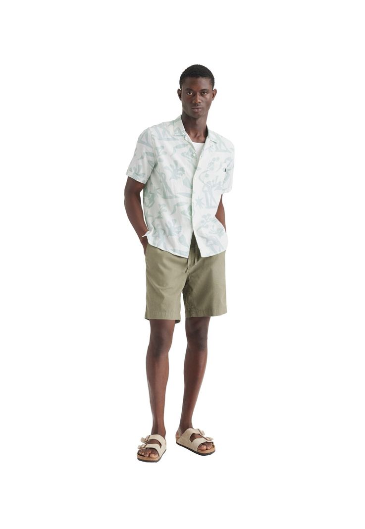 Camisa Hombre Camp Collar Regular Fit Celeste A0861-0038-4