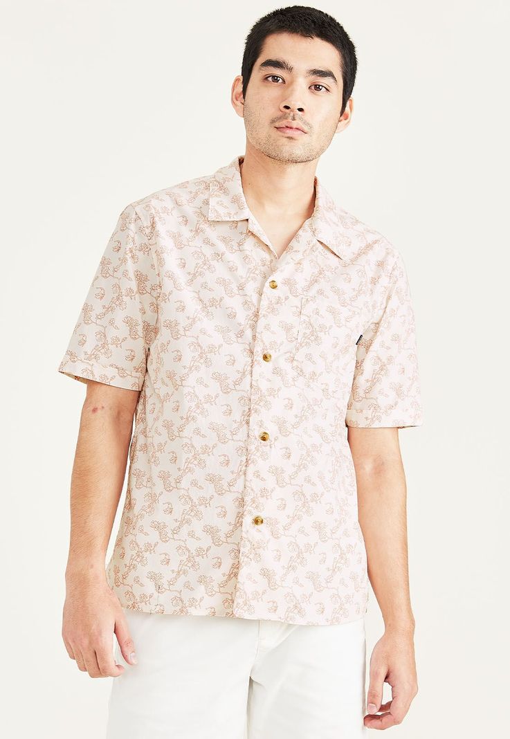 Camisa Seasonal Camp Collar Relaxed Fit Rosa-0