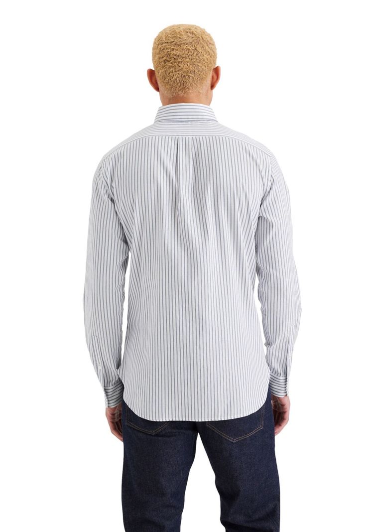 Camisa Hombre Crafted Slim Fit Blanco Rayas A4285-0015-2
